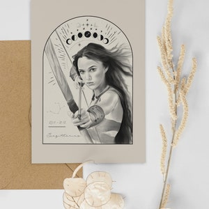 Zodiac sign Sagittarius postcard // illustration, astrology, greeting cards image 5
