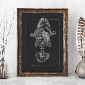 Anatomy Poster // Poster DIN A3, tolerance, feminism, gender, skeleton, urban, anatomy, gift, decoration, boho, vintage, living room