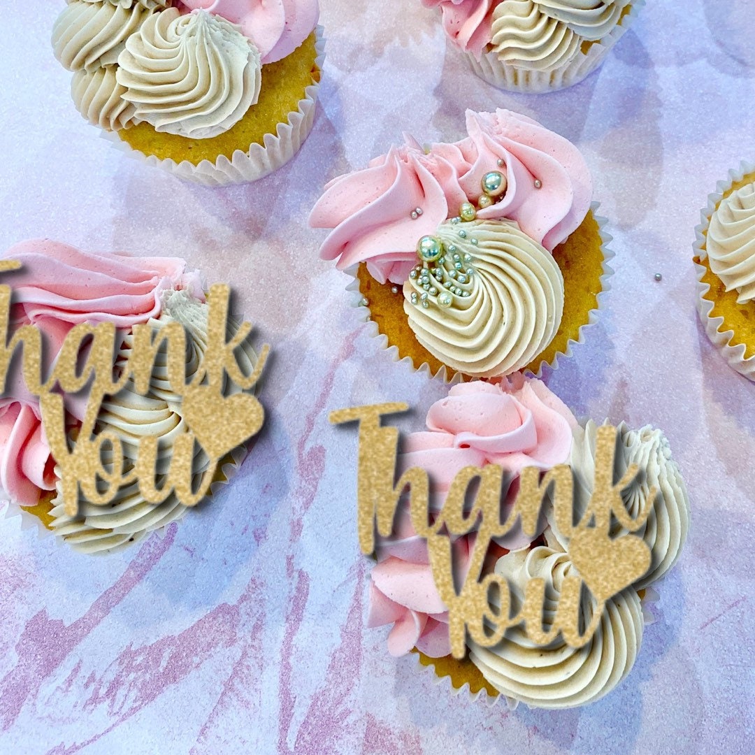 Thankyou Cupcake Toppers | Etsy