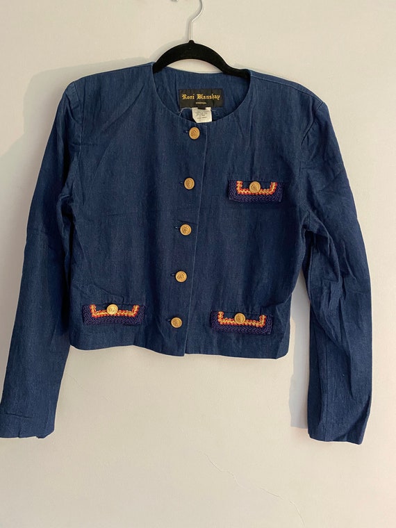 Rare RONI BLANSHAY cropped blazer size 8