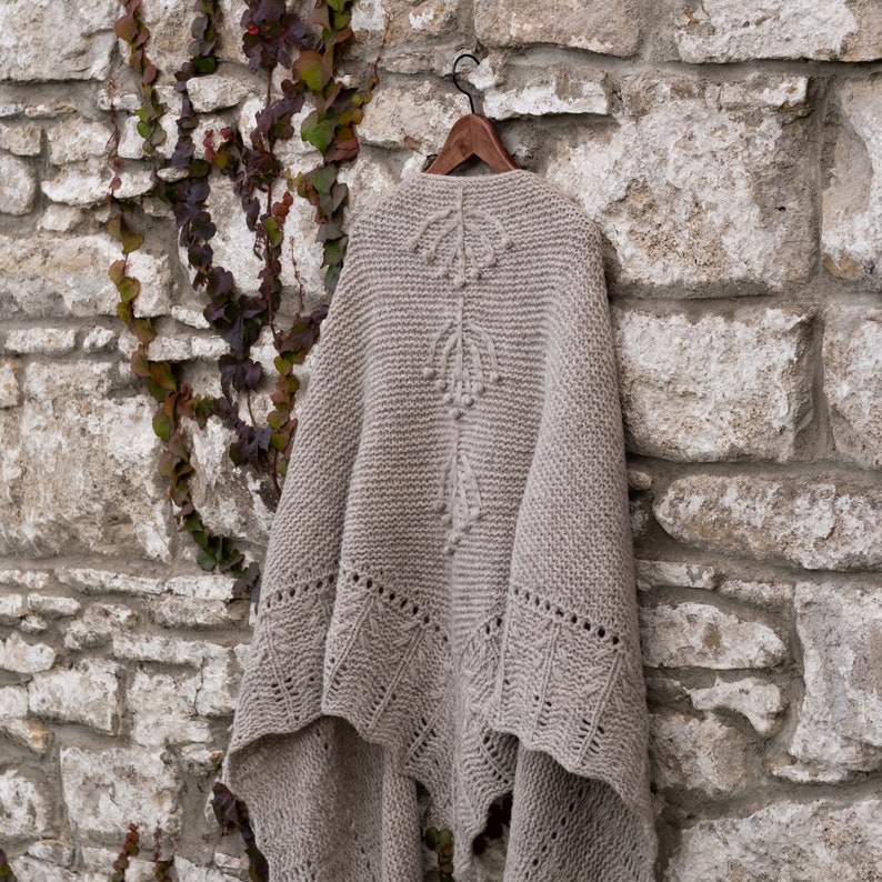 ROWAN SHAWL pattern, shawl knitting pattern, scarf knitting pattern, pdf knitting pattern image 9