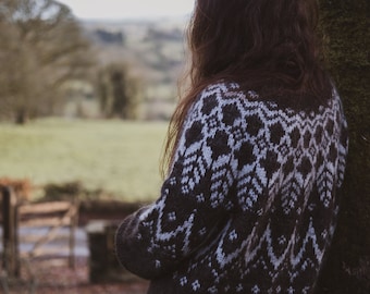 ARCTIUM sweater pattern, womens sweater knitting pattern, top down sweater, sweater pattern