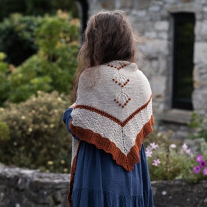 ROWAN SHAWL pattern, shawl knitting pattern, scarf knitting pattern, pdf knitting pattern image 4