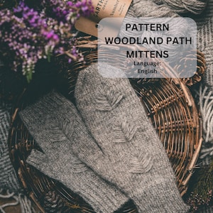 Woodland Path Handschuhe Strickanleitung: Fingerlose Handschuhe (PDF-Muster)