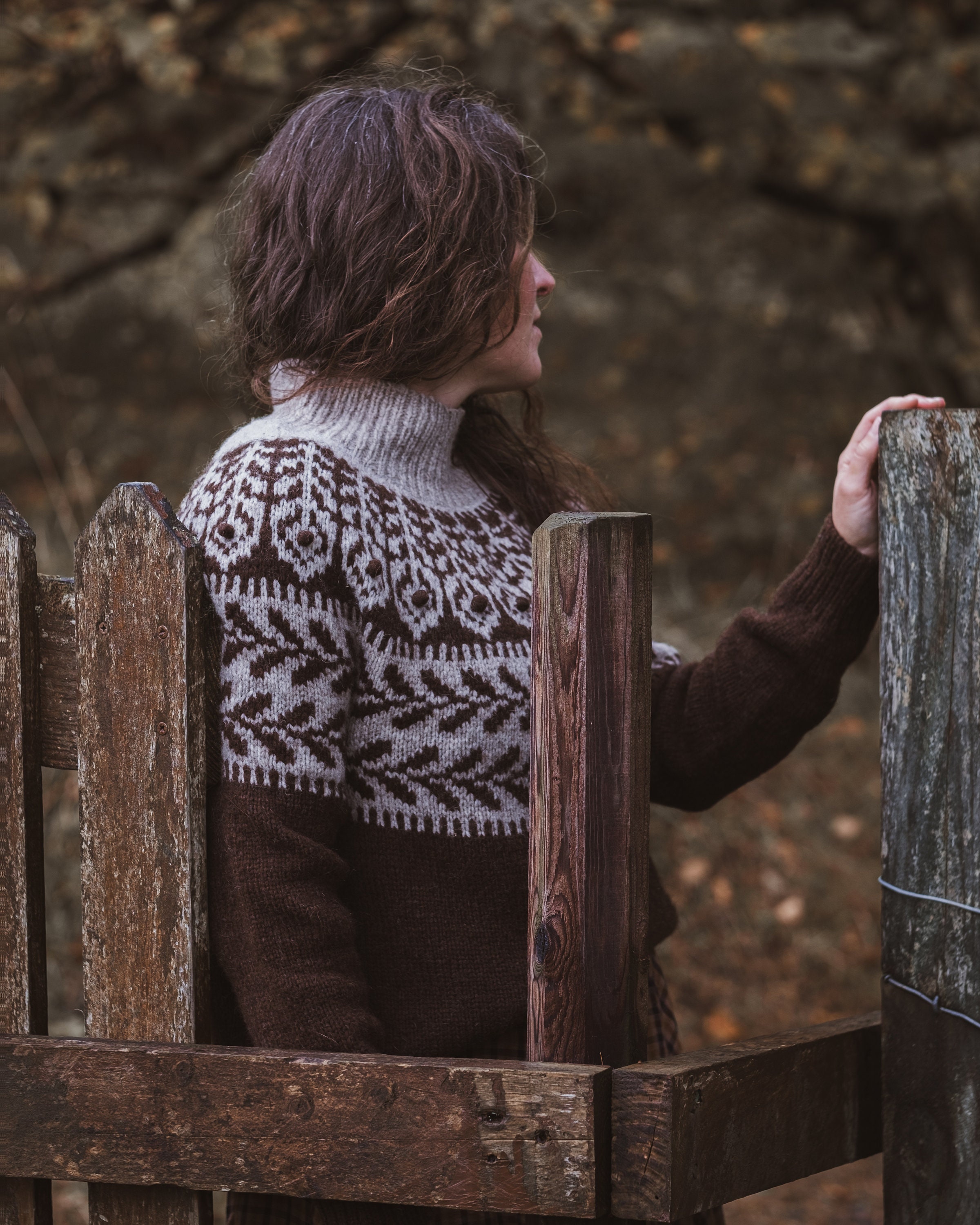 Round Yoke Sweater Knitting Pattern, Stranded Colourwork in DK Worsted ...