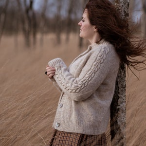 MOORLAND cardigan pattern, womens cardigan knitting pattern, top down cardigan, cardigan pattern