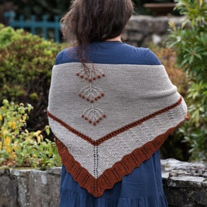 ROWAN SHAWL pattern, shawl knitting pattern, scarf knitting pattern, pdf knitting pattern image 5