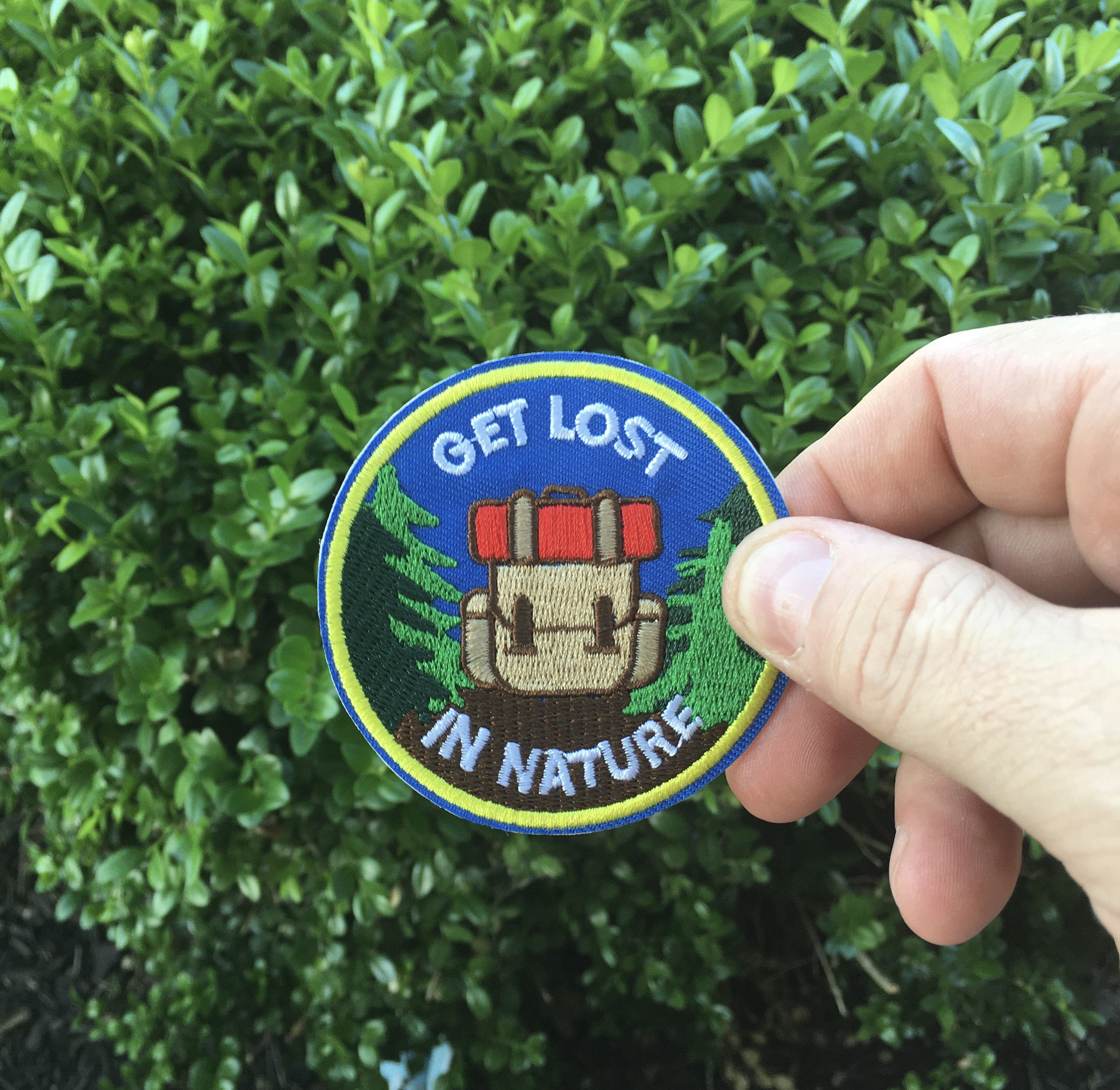 Get Lost in Natureembroidered Patchhiking Patchbackpacking Patch