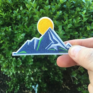 Mountain Patch-Embroidered Patch-Hiking Patch-Backpacking Patch