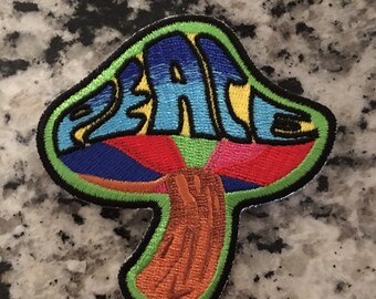 Peace Mushroom-Backpack patch-Hiking Patch-Outdoors patch