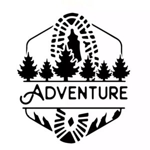 Adventure Vinyl Car Decal-Camping Decal-Outdoor Decal-Backpacking Decal-RV Decal
