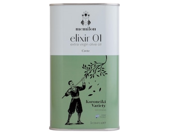 Memilon Elixir 01| Extra Virgin Olive Oil 1L | 0,3% Acidity | High Phenolic | Crete | Cold Pressed | Family Mill | Traditional