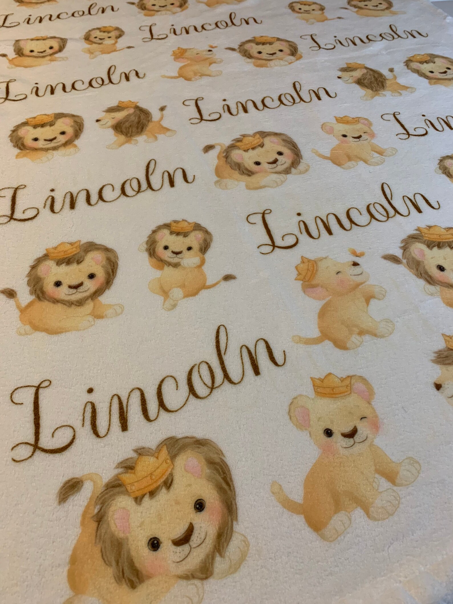 Personalized Baby Name Baby Blanket Little Lion Soft Plush Etsy