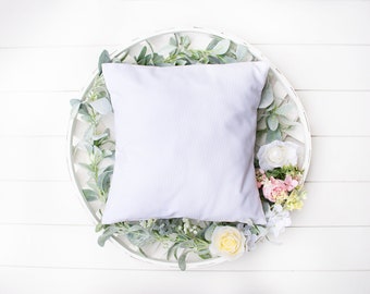 Sublimación Blank 18 x 18 White Linen Funda decorativa de almohada
