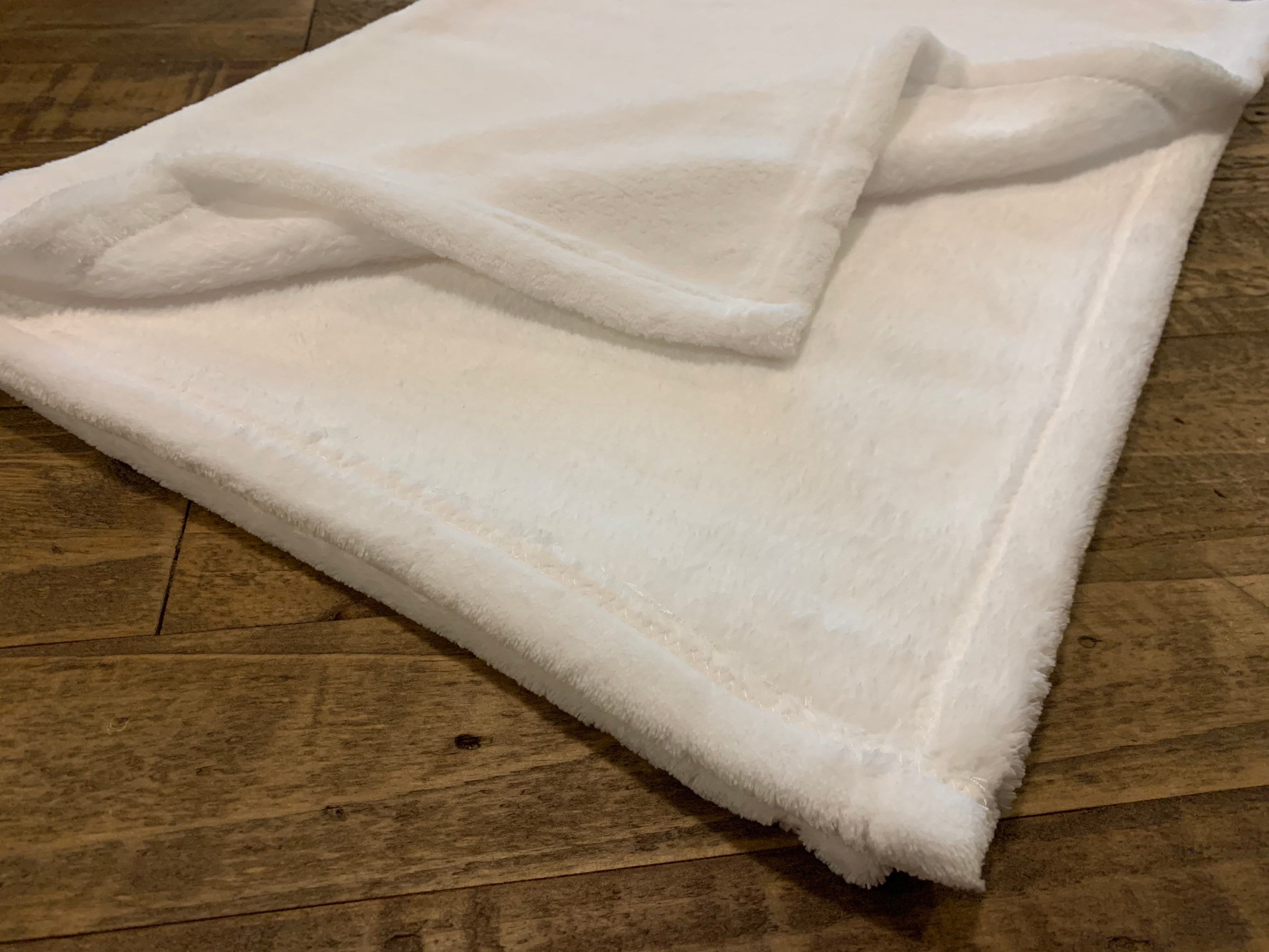 White microfleece blanket new arrivals
