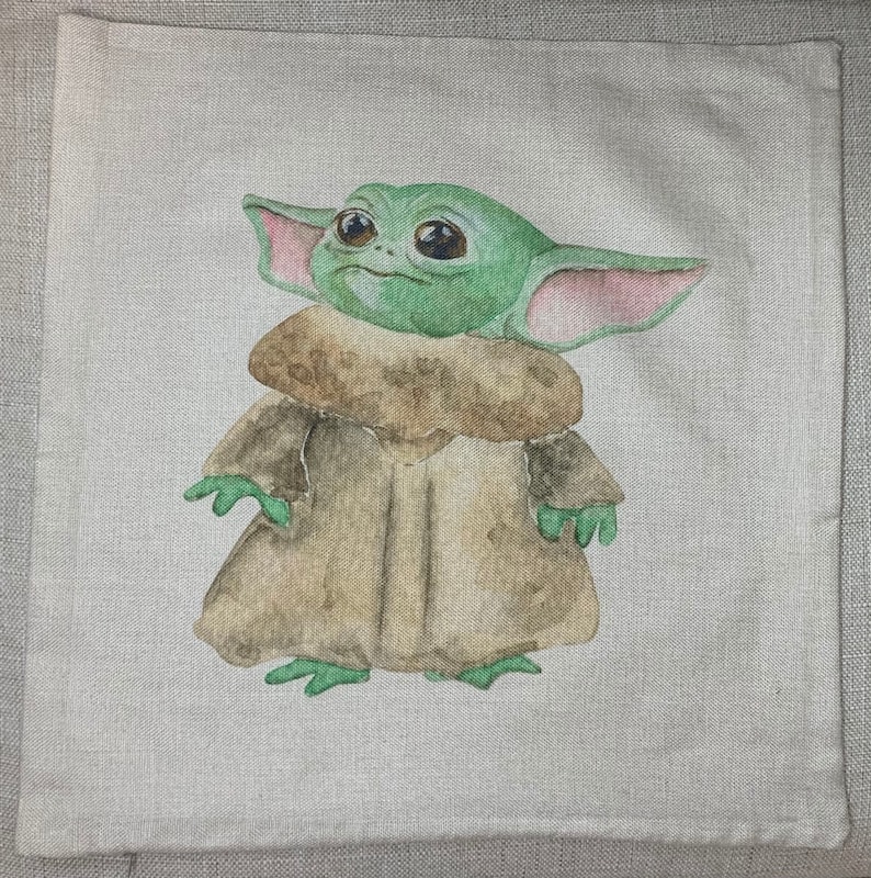 Baby Yoda the Child Decorative Pillow Cover ONLY 18 X 18 Etsy