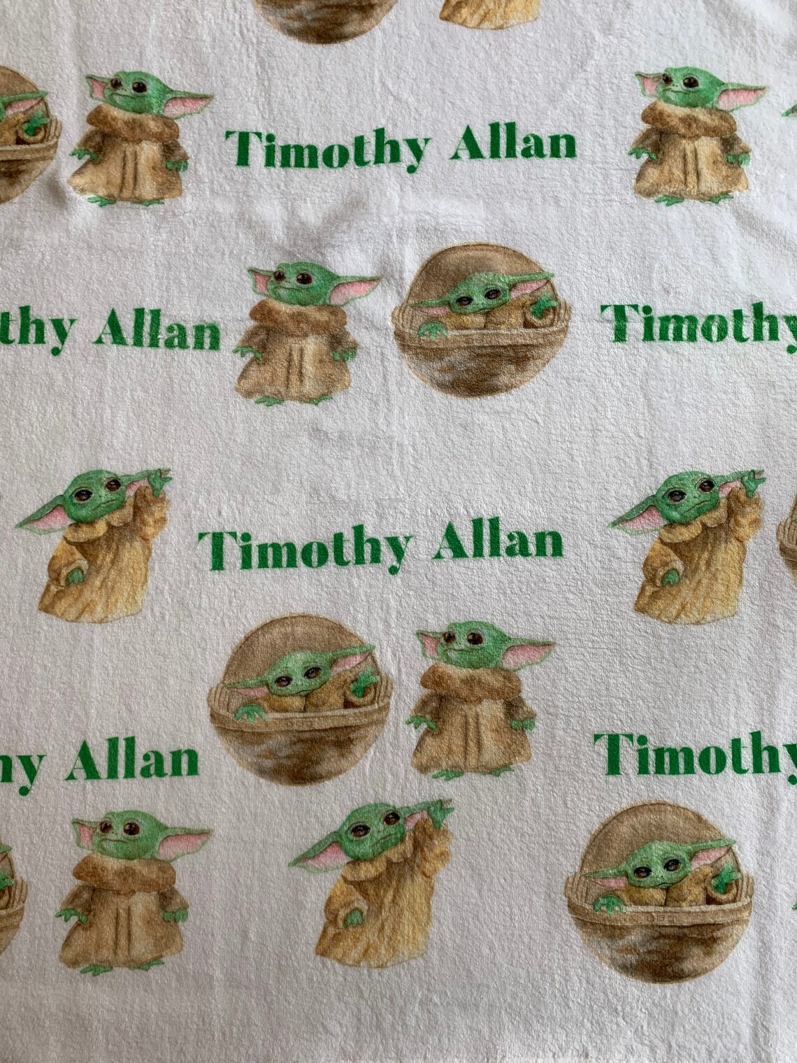 Personalized Baby Name Baby Blanket Baby Yoda the Child Etsy