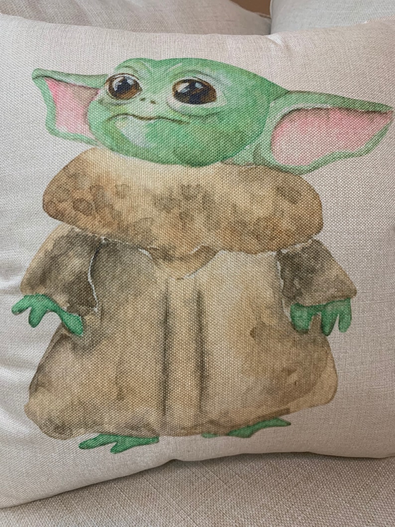 Baby Yoda the Child Decorative Pillow Cover ONLY 18 X 18 Etsy