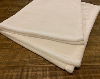 Sublimation Blank Baby Blanket White Soft Plush Fleece 100% Polyester