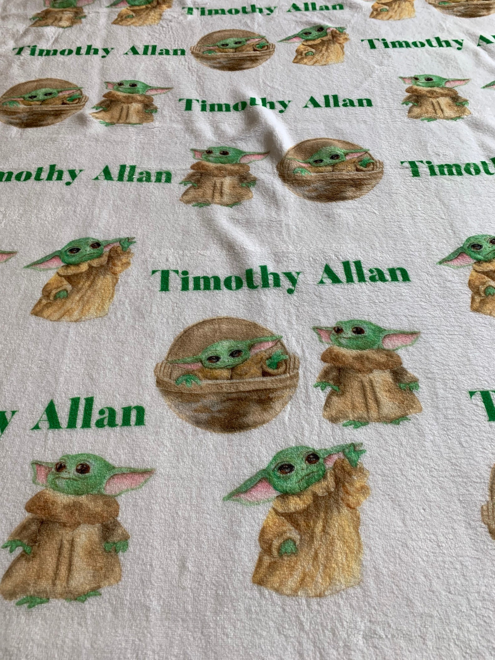 Personalized Baby Name Baby Blanket Baby Yoda the Child Etsy