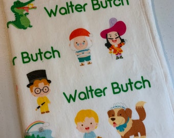 Personalisiert Baby Name Babydecke - Peter Pan Neverland Captain Hook Tinkerbell - Weicher Plüsch Fleece