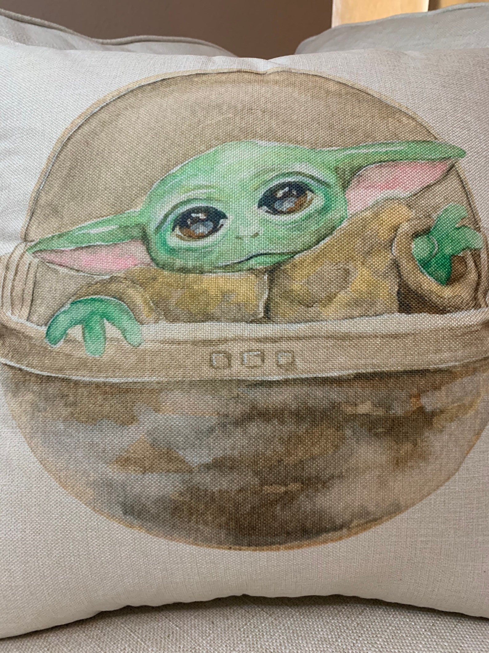 Baby Yoda the Child Decorative Pillow Cover ONLY 18 X 18 Etsy