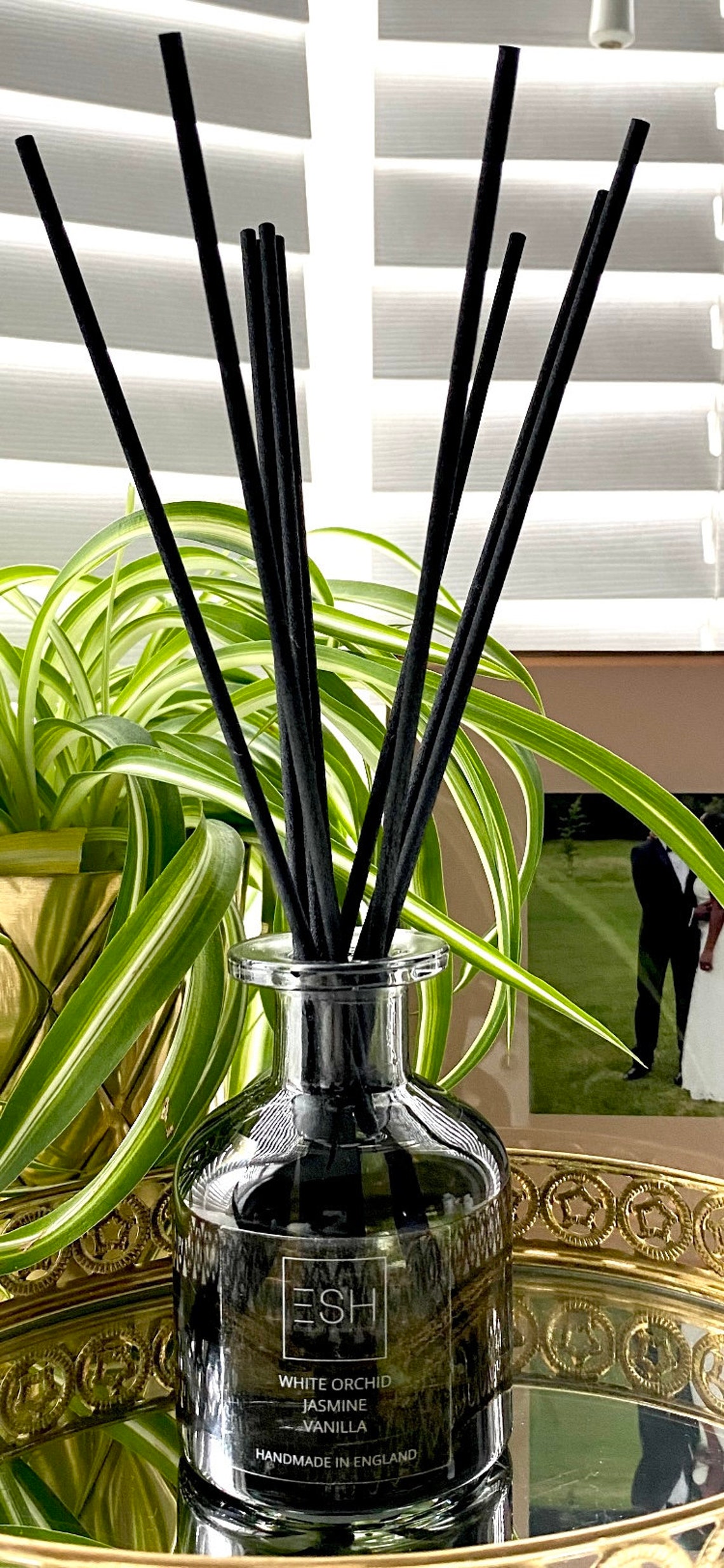 Reed Diffuser Dark Honey & Tobacco Luxury Eco Friendly Black Etsy