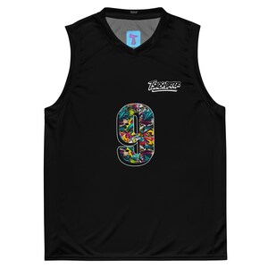 Graffiti Recycled unisex basketball jersey