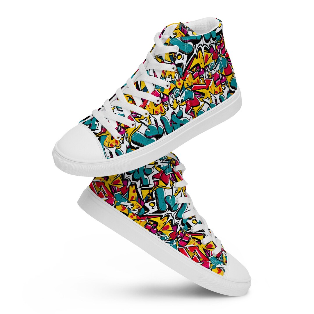 Graffiti Backdrop Print Men's Low Top Shoes main image 1