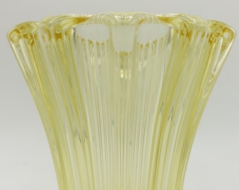 Signé D'Avesn pour Daum - Art déco - Vase en cristal citrine