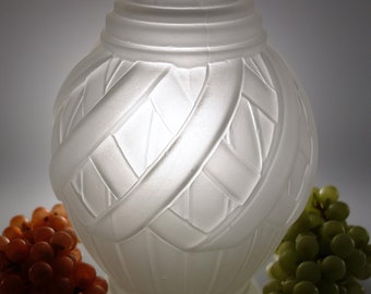Schneider - Vase en verre bulbe dépoli - Art déco