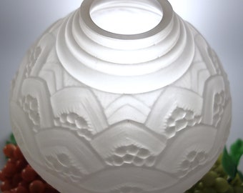 Schneider - Vase en verre bulbe dépoli - Art déco - signé VERÇAIS