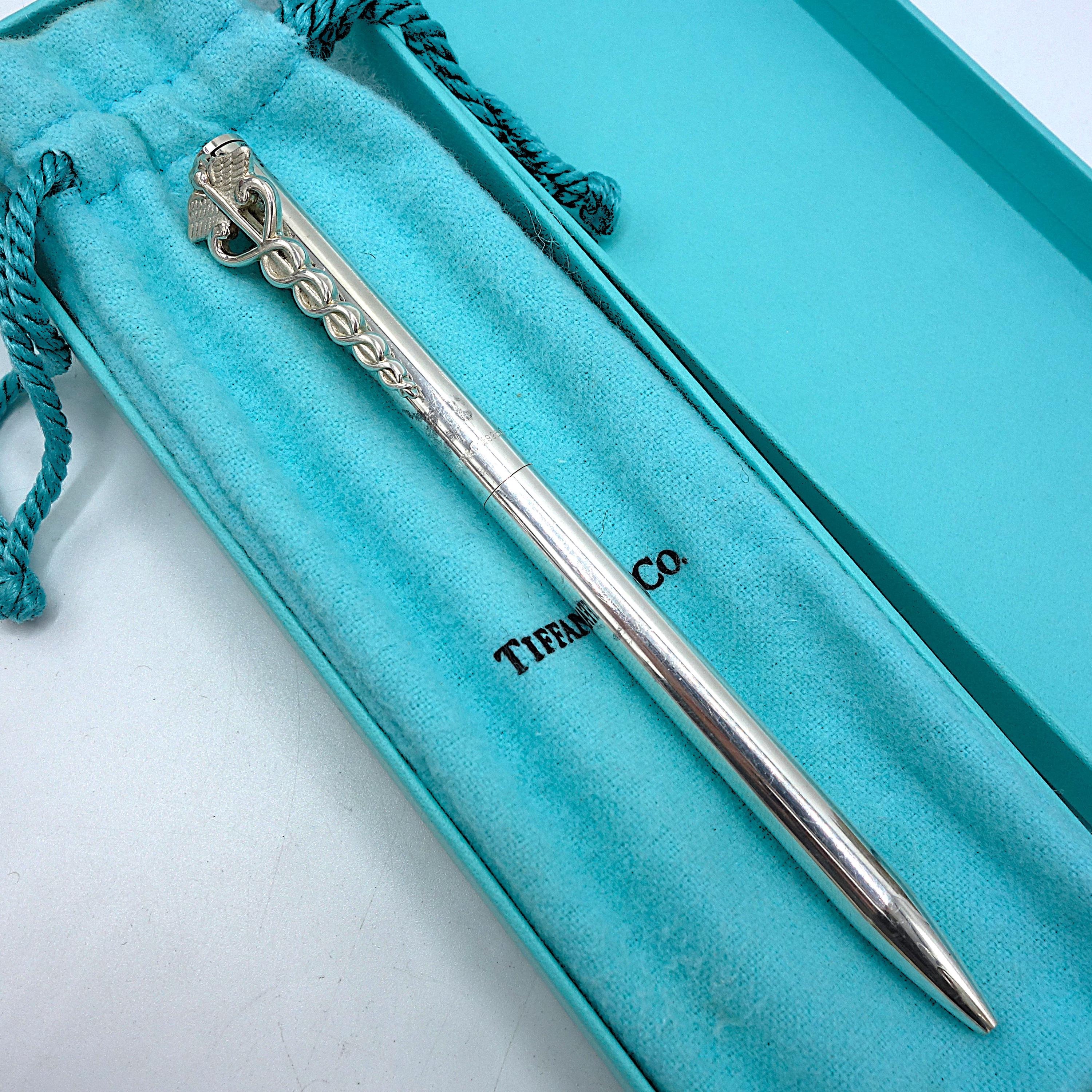 Tiffany & Co. Sterling Silver Ballpoint Pen - Medical Caduceus
