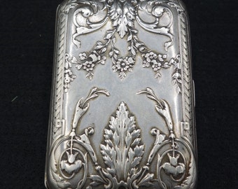 Charles Murat - Pitillera francesa de plata - Art Nouveau