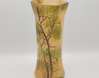 Legras - vase "TOUL" - Enameled Art Nouveau glass vase - signed "Déposé"