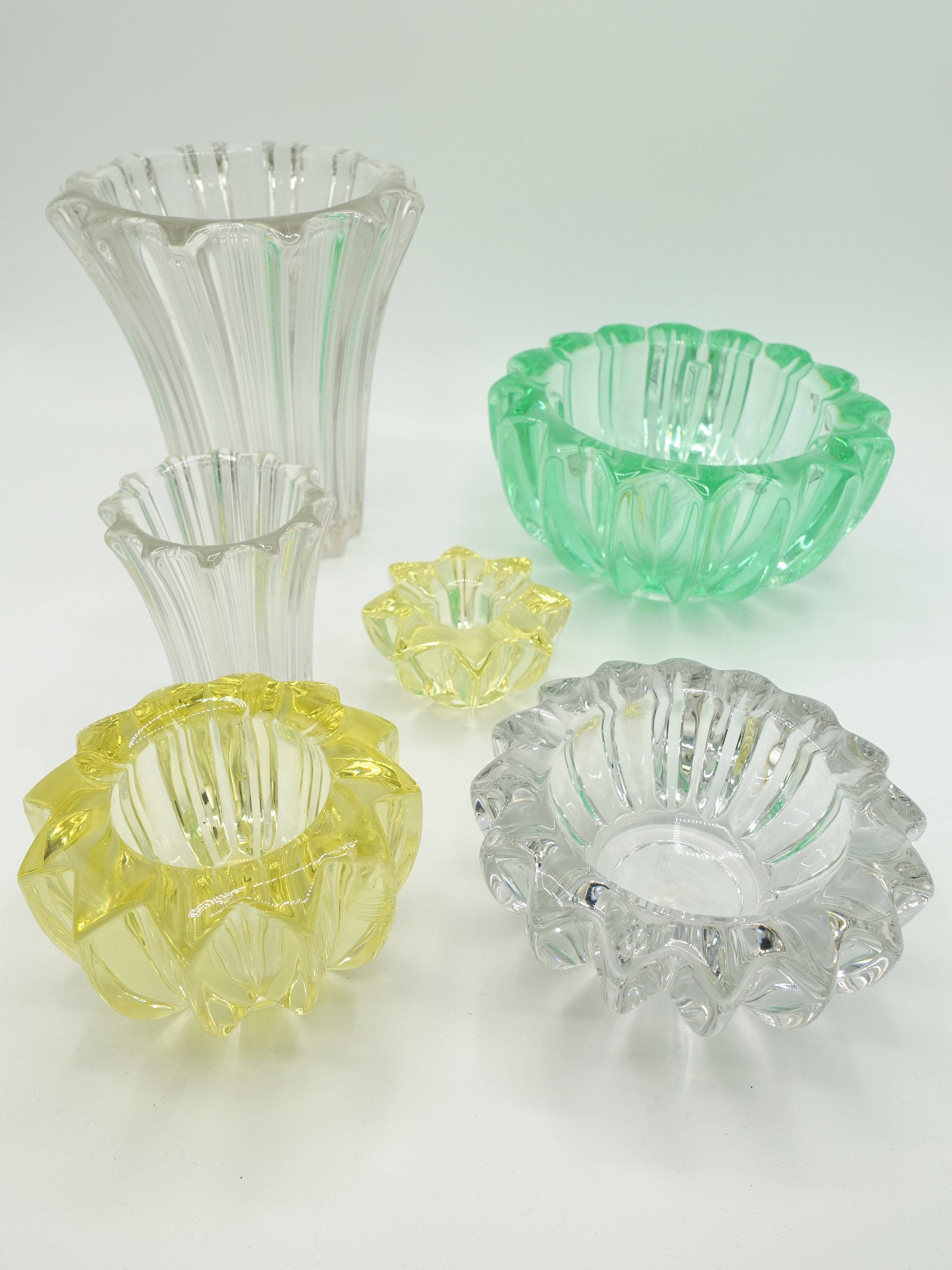 Pierre D'avesn for Daum: Art Deco Crystal 'pique Fleur' Bowl