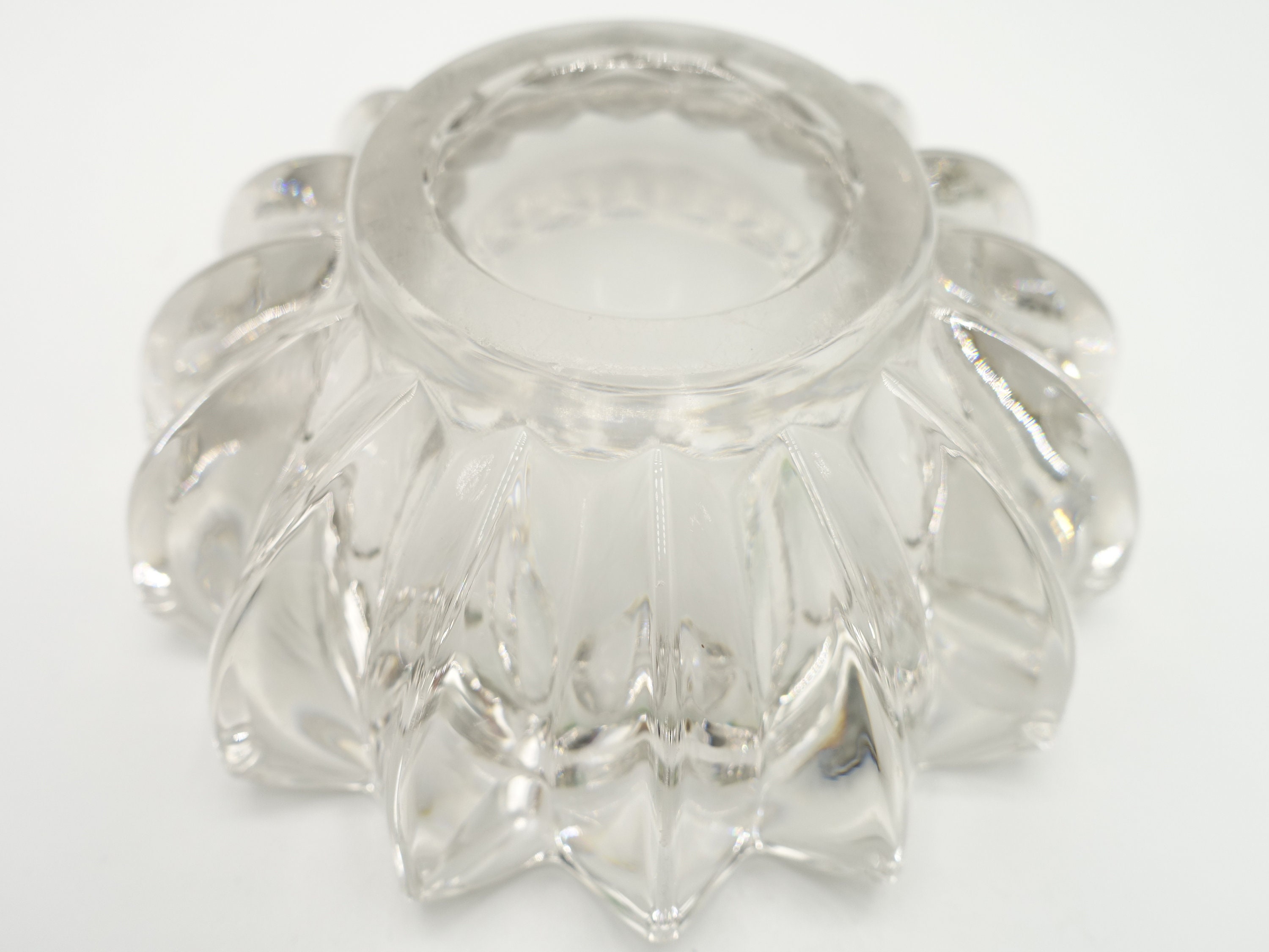 Pierre D'avesn for Daum: Art Deco Crystal 'pique Fleur' Bowl
