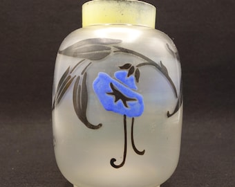 Legras Morning Glory - Vase en verre émaillé Art déco - Jambe signée.