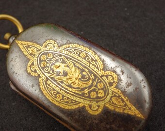 Bronze 'Porte-Louis' - Marqueterie d'or - Art nouveau