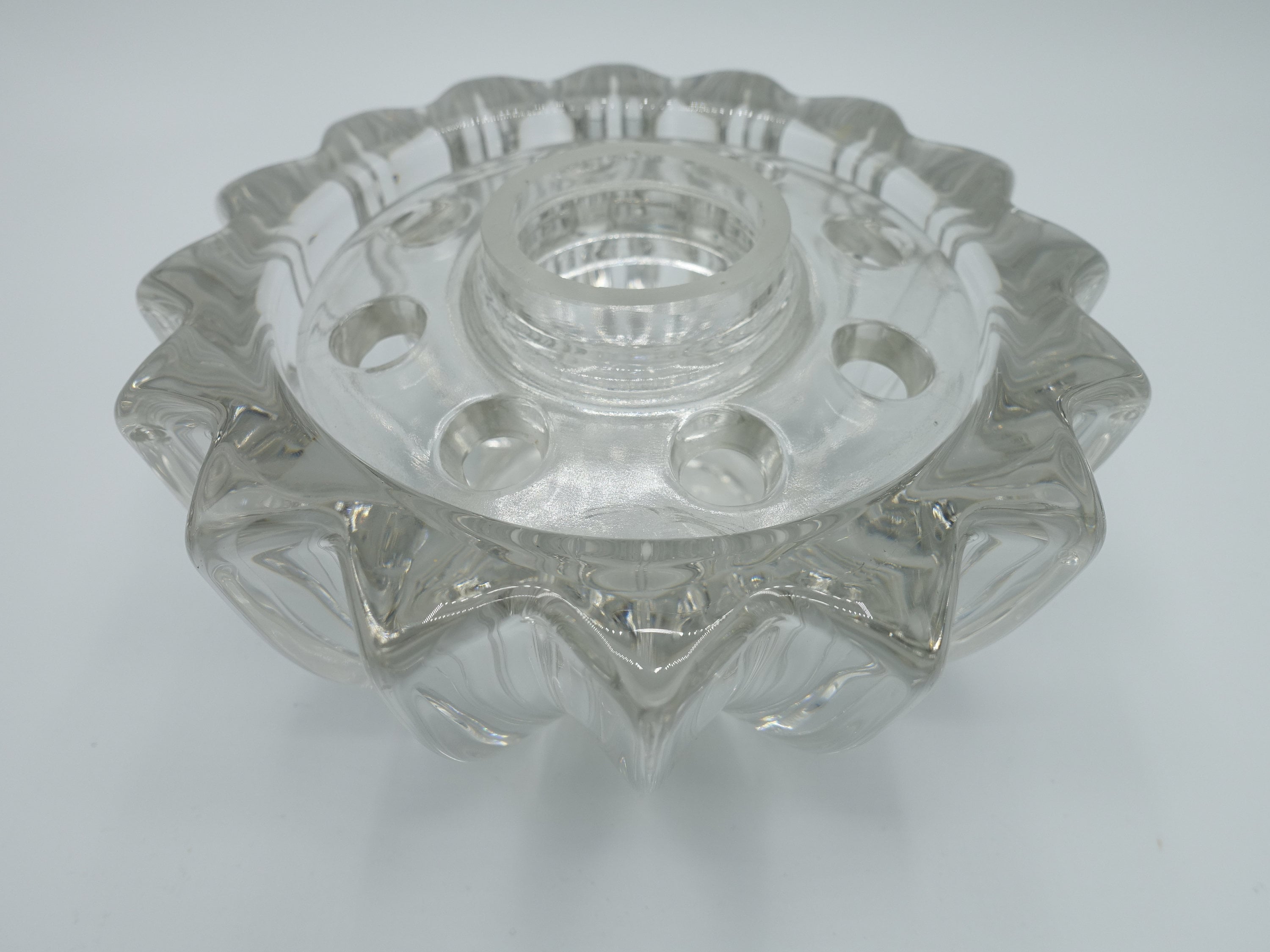 Pierre D'avesn for Daum: Art Deco Crystal 'pique Fleur' Bowl