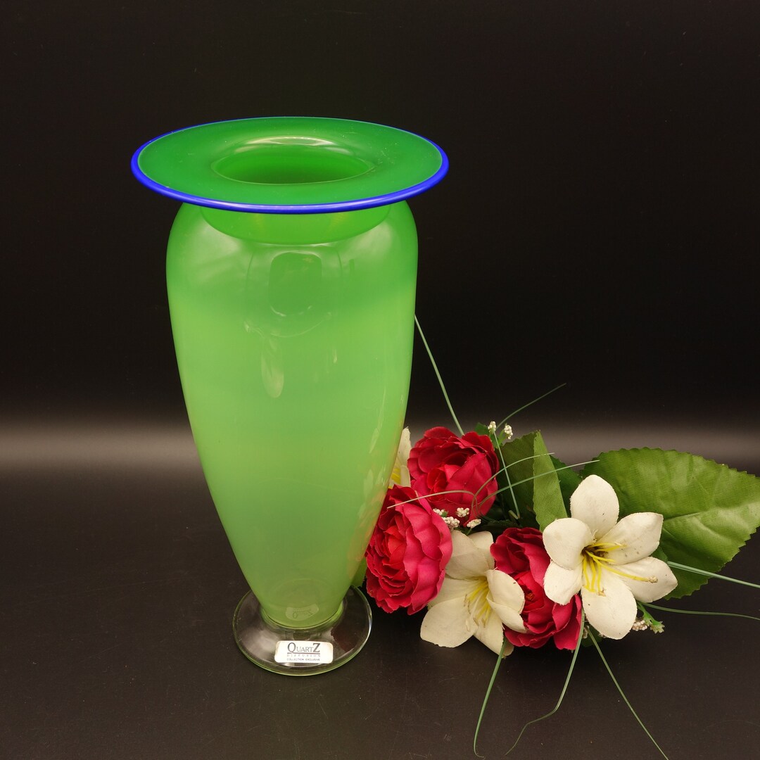 Vintage Crystal Vase Designed for Quartz Diffusion Signed Etsy