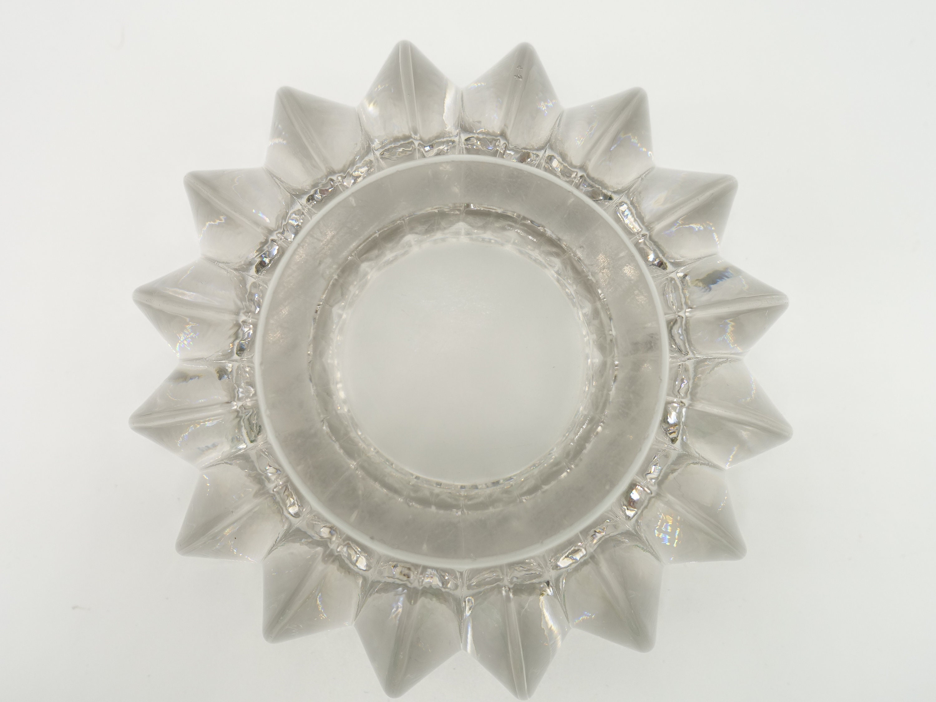 Pierre D'avesn for Daum: Art Deco Crystal 'pique Fleur' Bowl