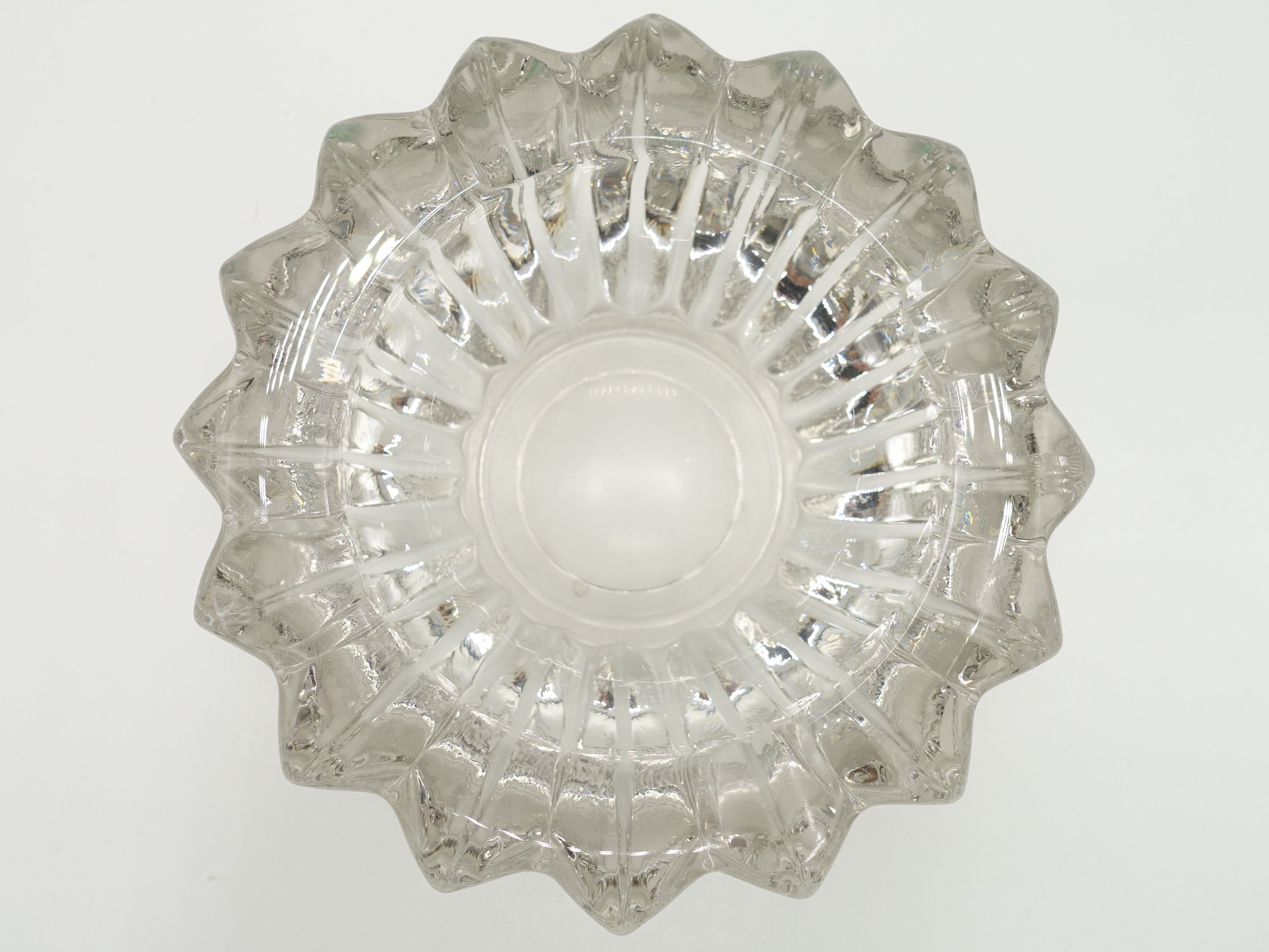 Pierre D'avesn for Daum: Art Deco Crystal 'pique Fleur' Bowl