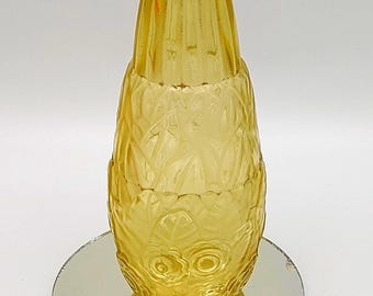 André Hunebelle - Frosted Glass Vase Modèle FLORE - Art Deco