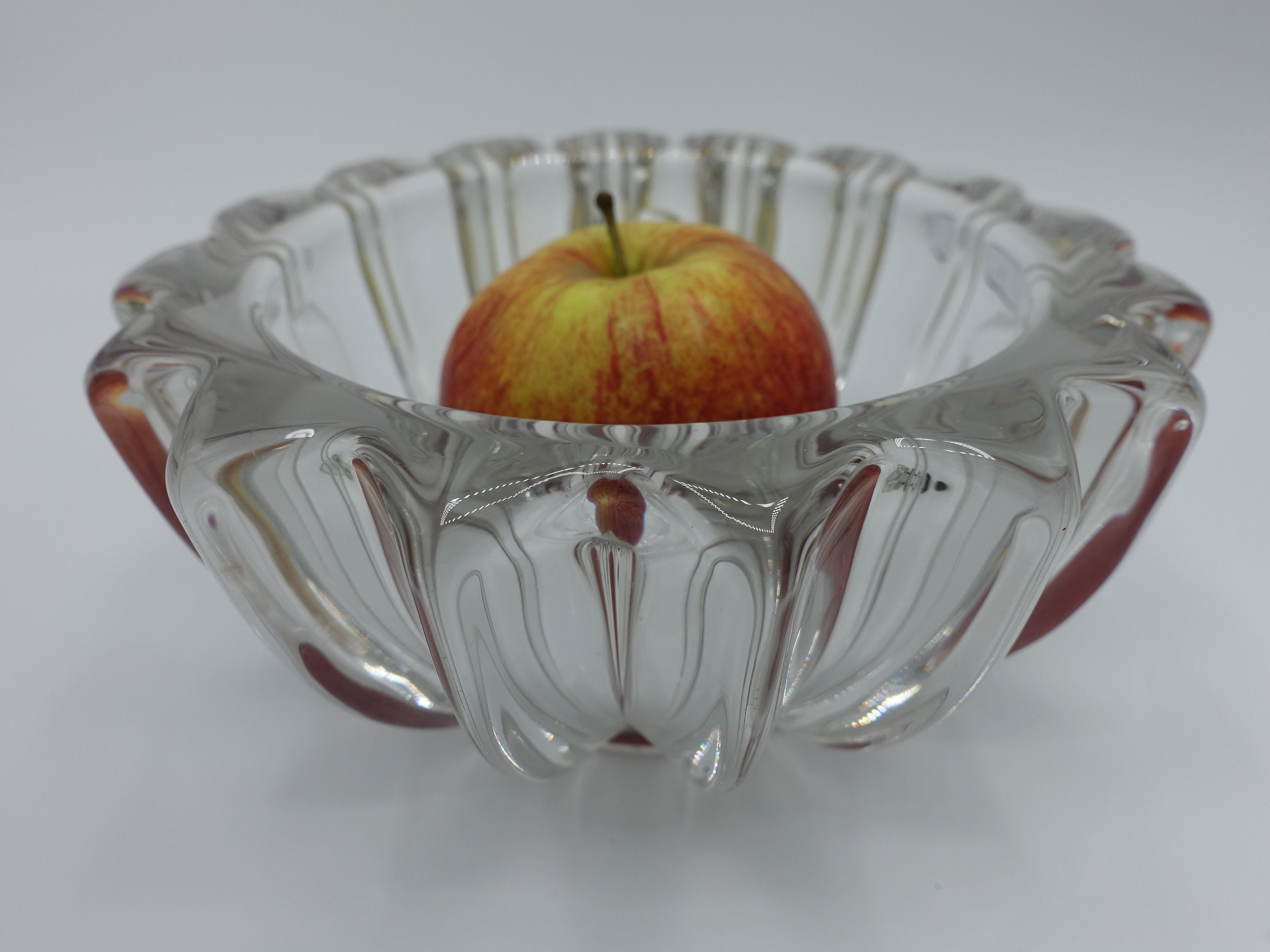 Pierre D'avesn for Daum: Art Deco Crystal 'pique Fleur' Bowl