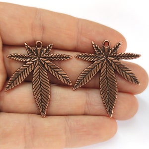 2 Blatt Charms antike kupferbeschichtete Charms 38x33mm HNF895