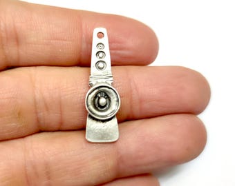 4 ciondoli in argento Ciondoli placcati in argento antico 33 x 10 mm HNF1178