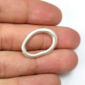 5 Oval link connector Antique silver plated findings 24x17mm HNF1208