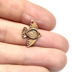 10 Bird charms Antique copper plated charms 19x14mm  HNF1096