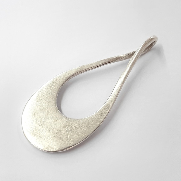 Colgante de plata rizada colgante plateado antiguo colgante 66x27 HNF190